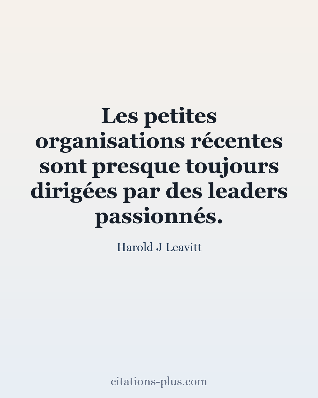 Carte Premium clair — Harold J. Leavitt