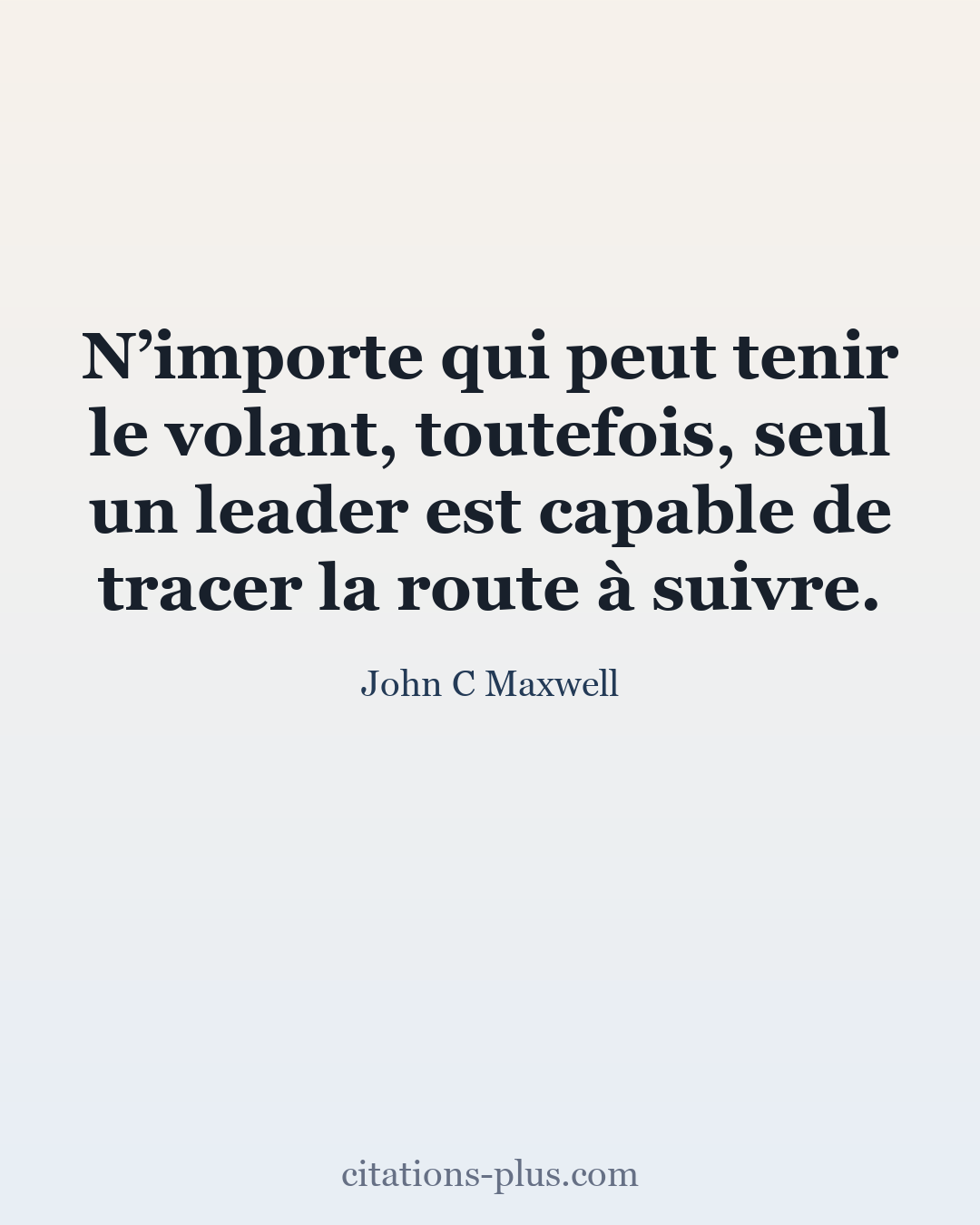 Carte Premium clair — John C Maxwell