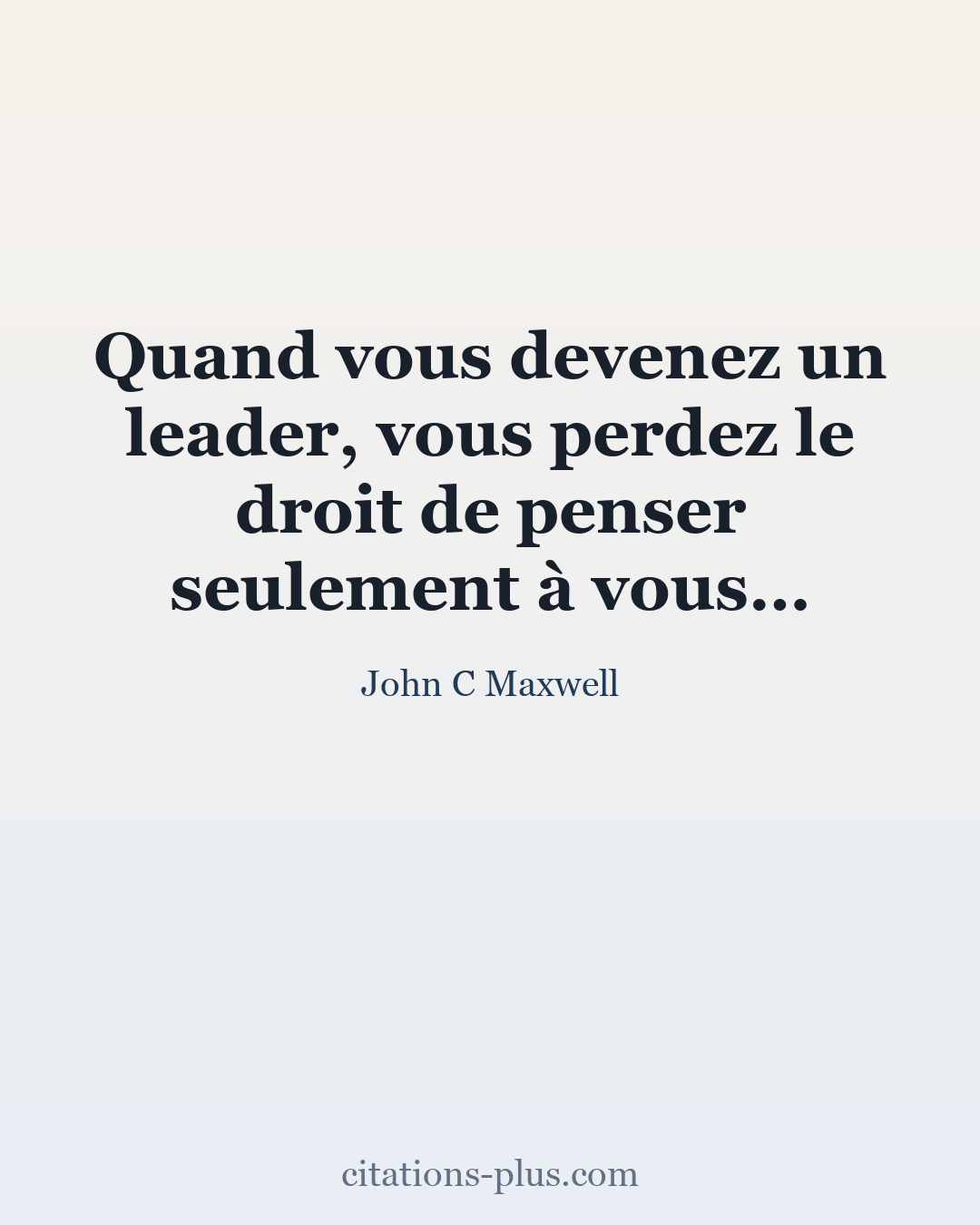Carte Premium clair — John C Maxwell