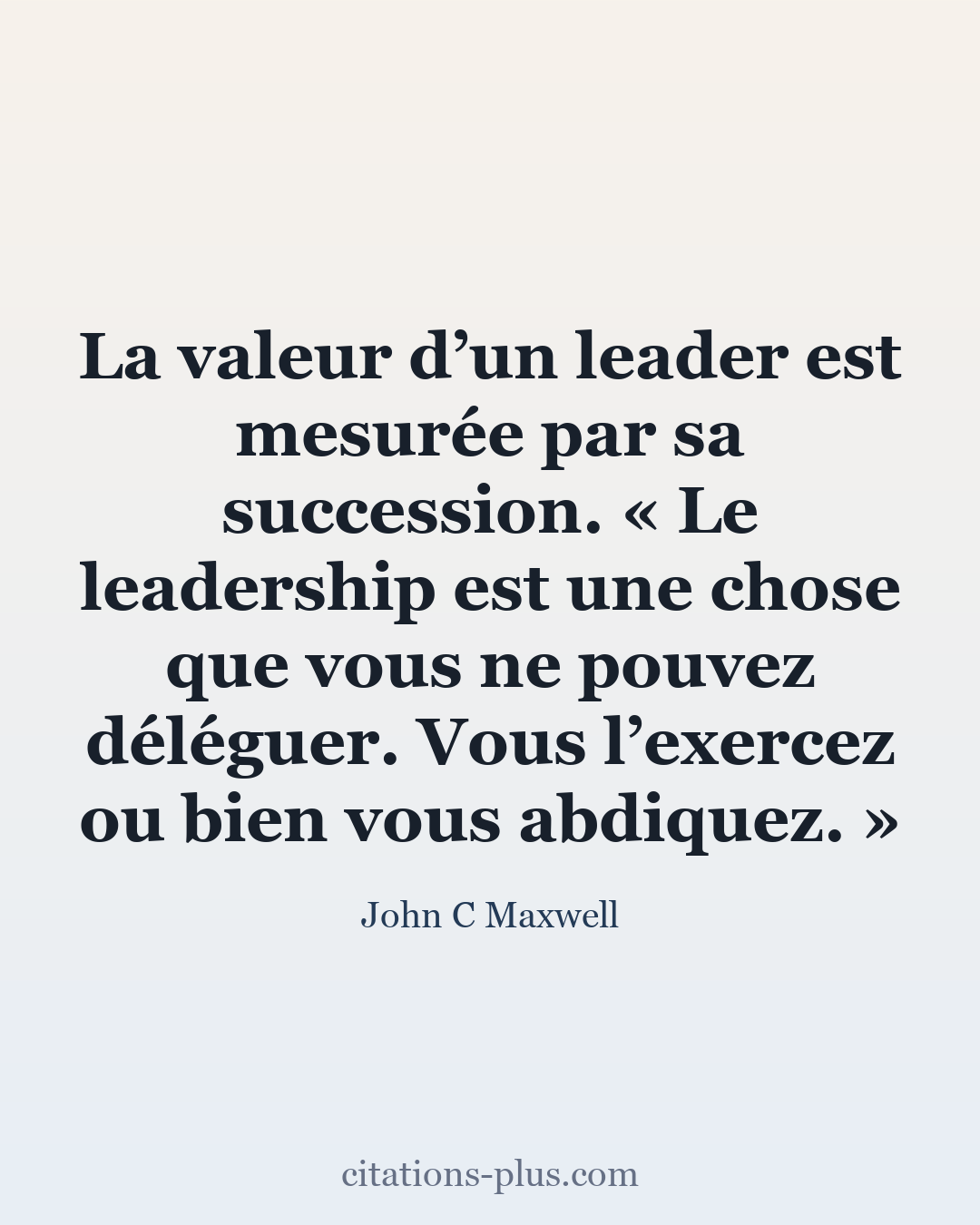 Carte Premium clair — John C Maxwell