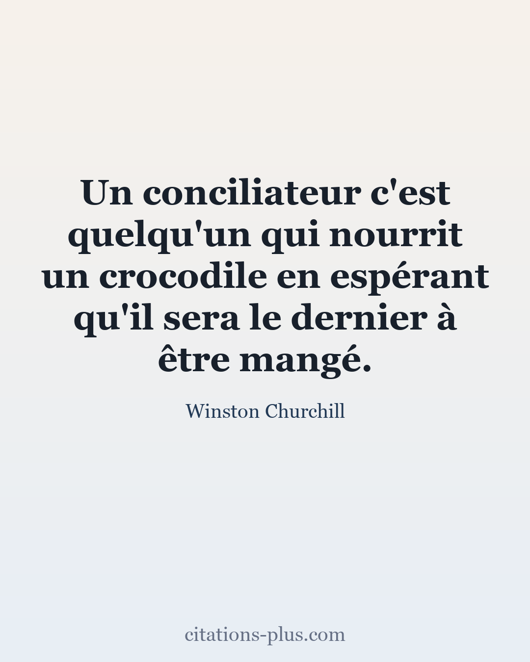 Carte Premium clair — Winston Churchill