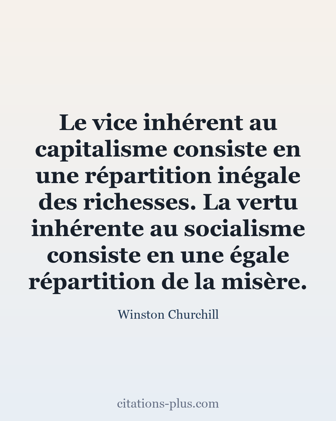 Carte Premium clair — Winston Churchill