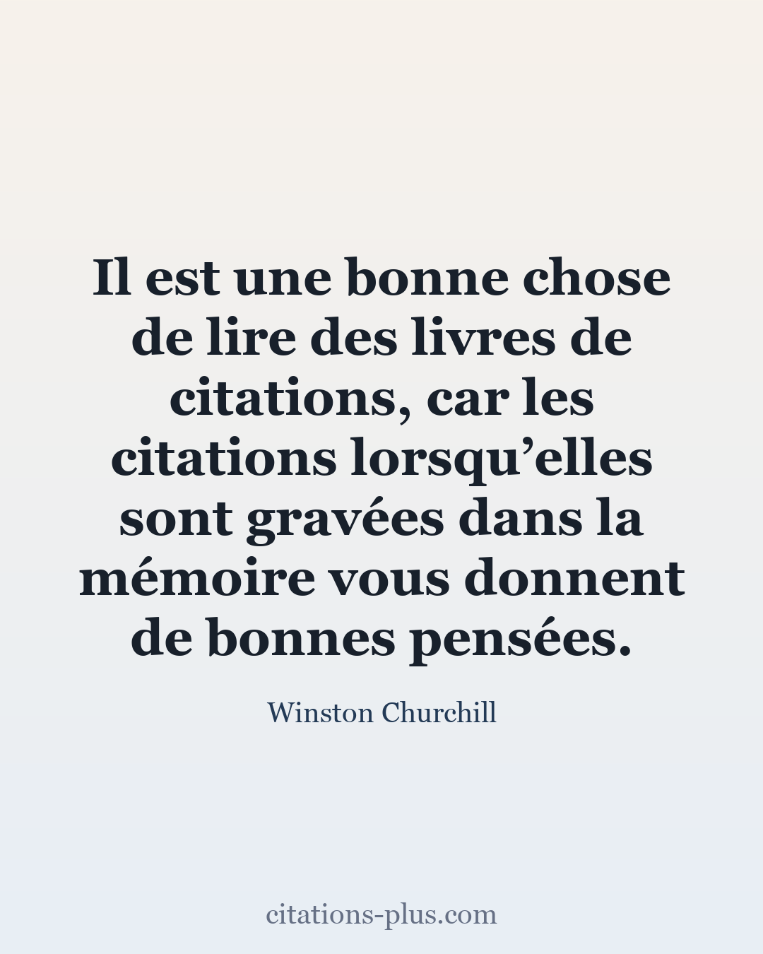 Carte Premium clair — Winston Churchill