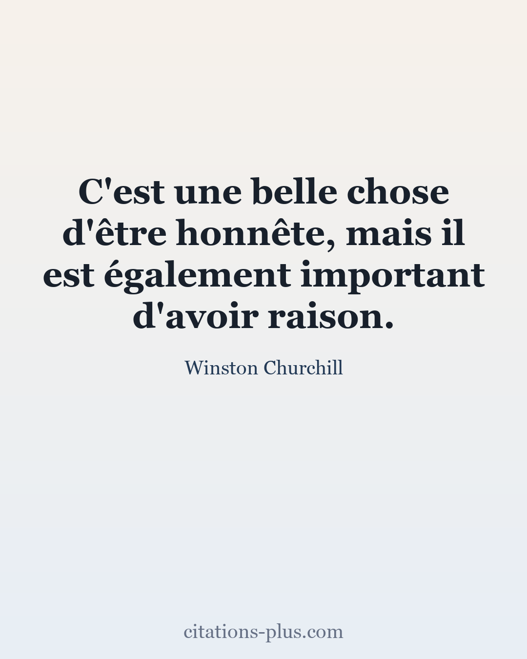 Carte Premium clair — Winston Churchill