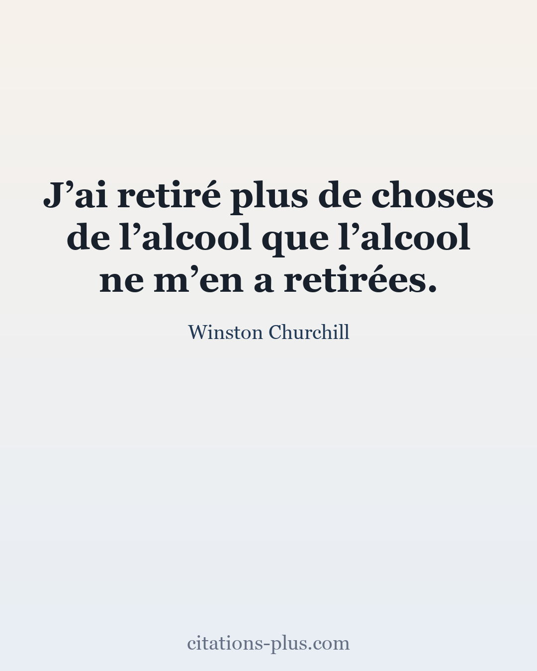 Carte Premium clair — Winston Churchill