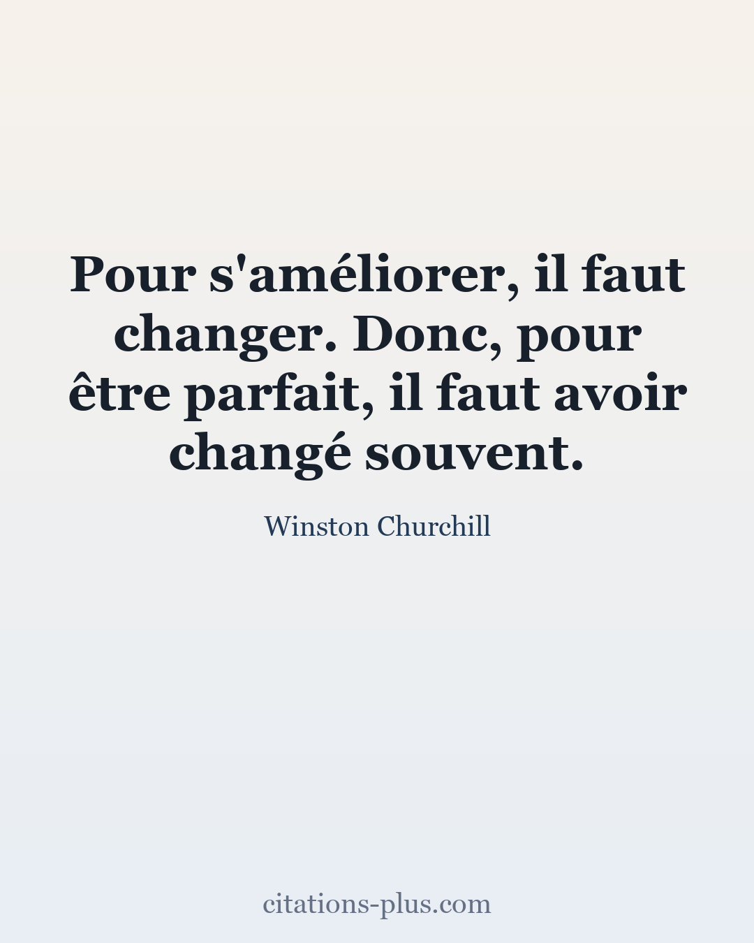 Carte Premium clair — Winston Churchill