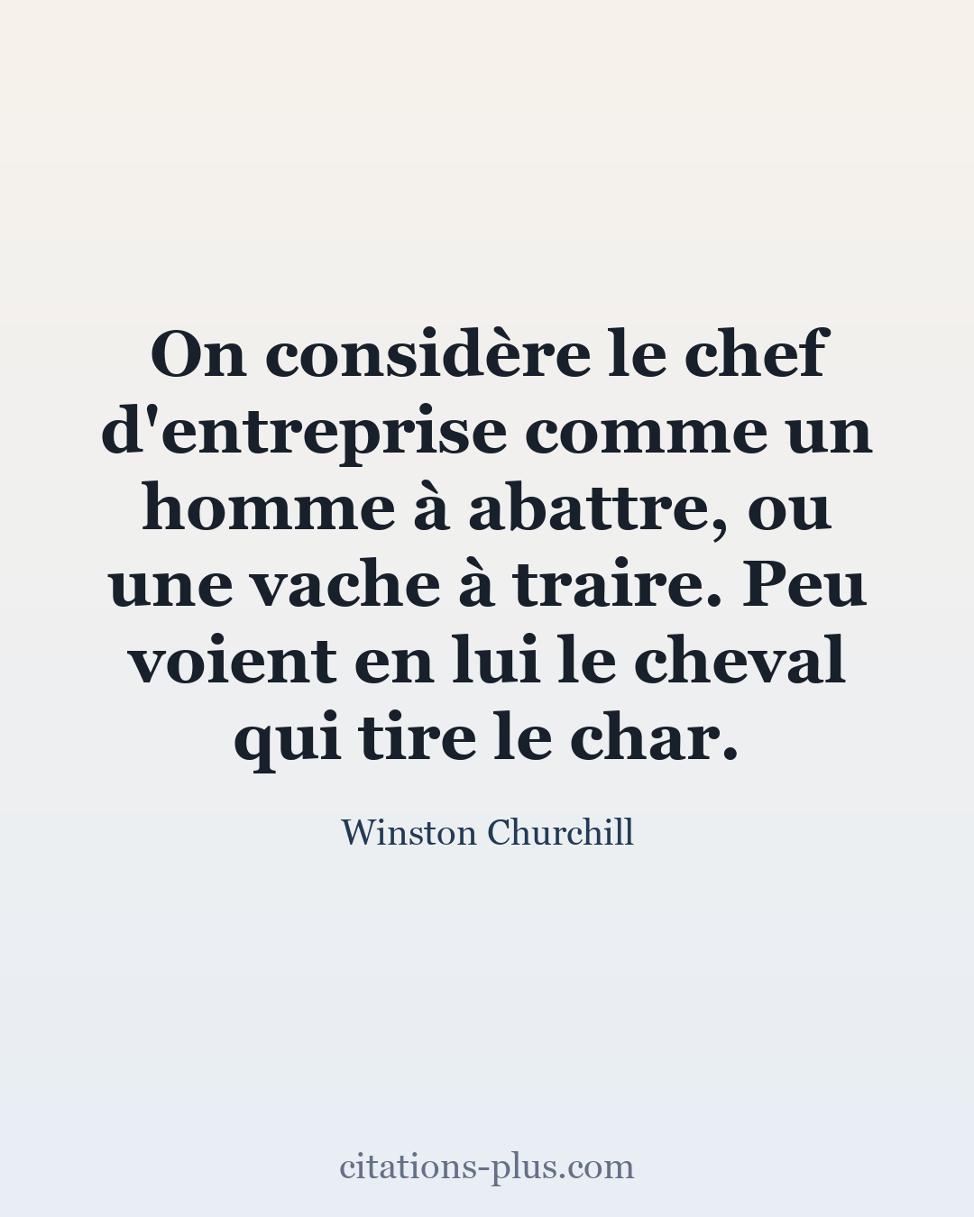 Carte Premium clair — Winston Churchill