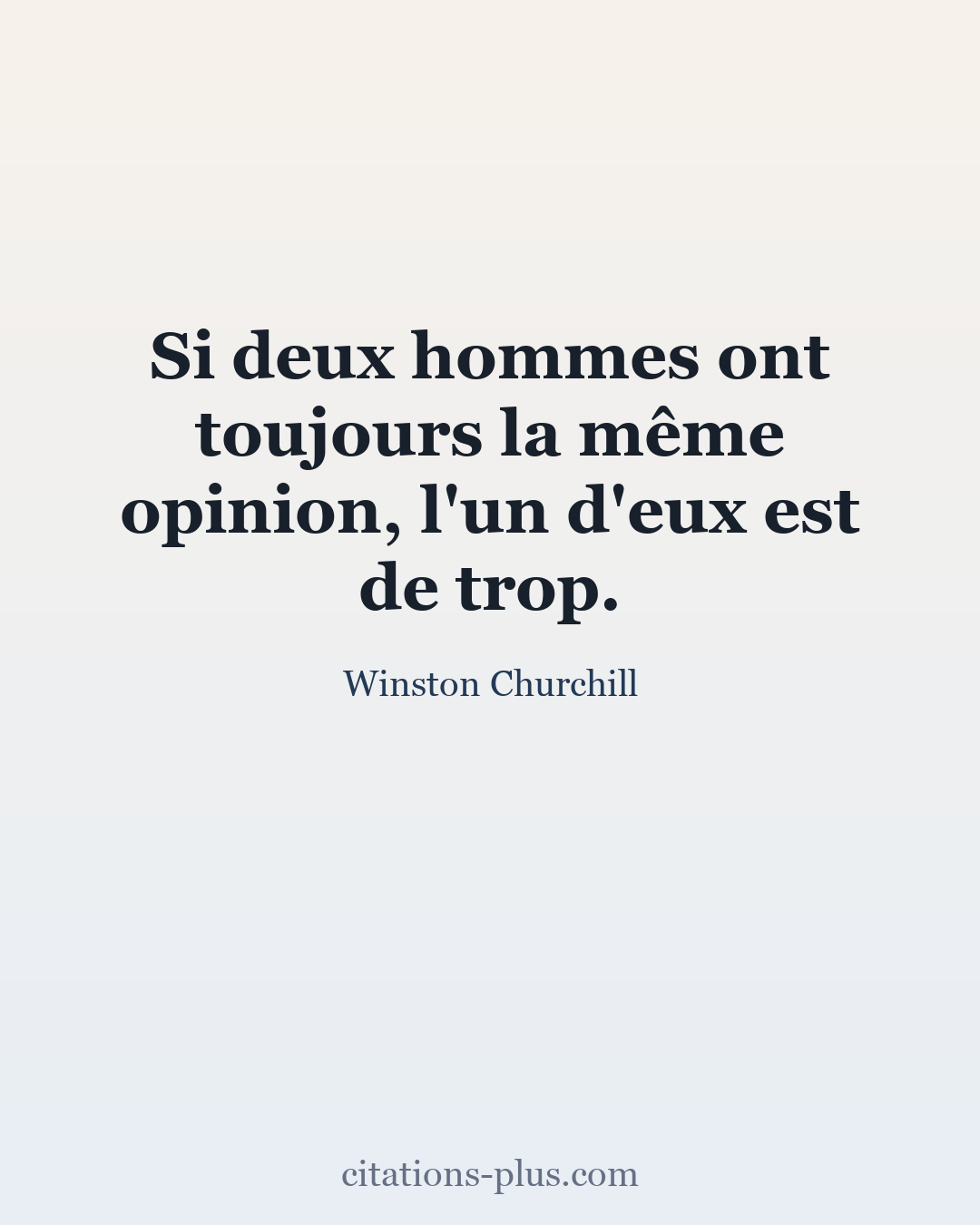 Carte Premium clair — Winston Churchill