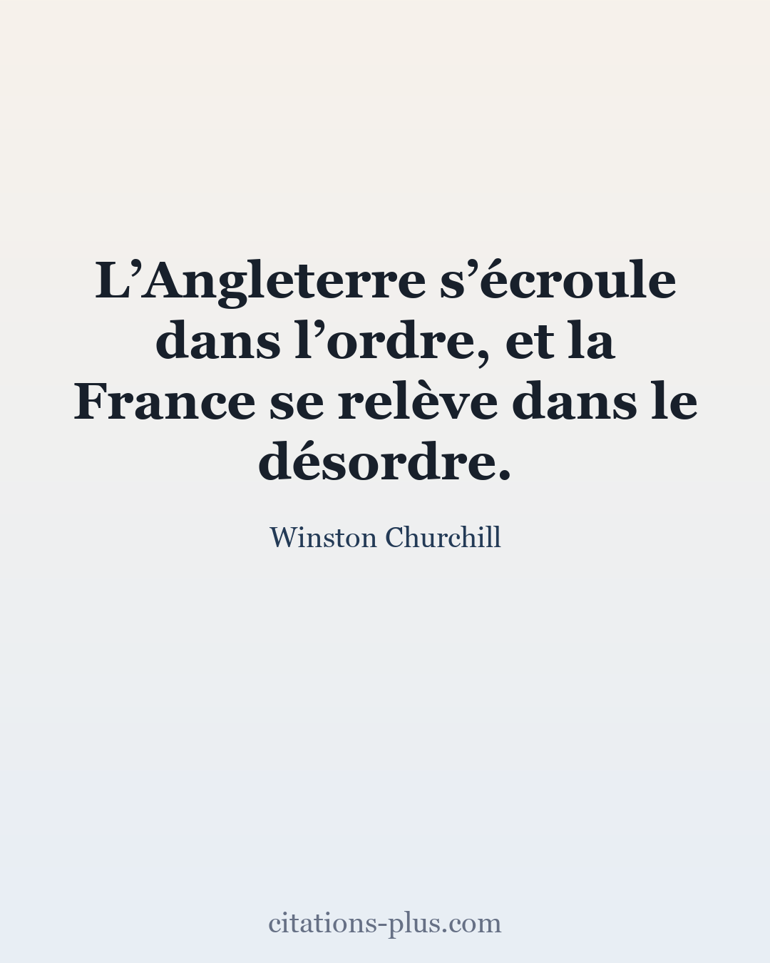 Carte Premium clair — Winston Churchill