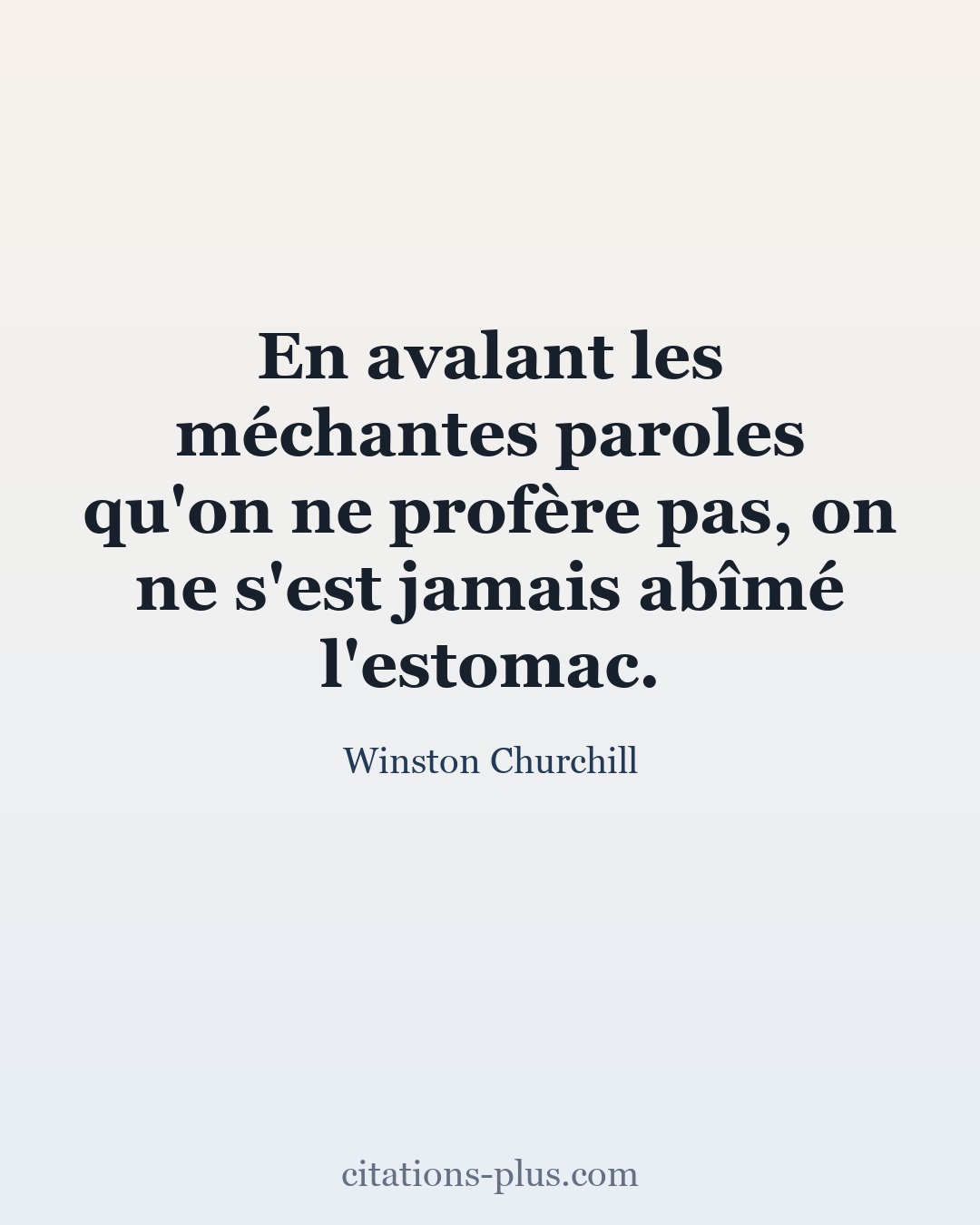 Carte Premium clair — Winston Churchill