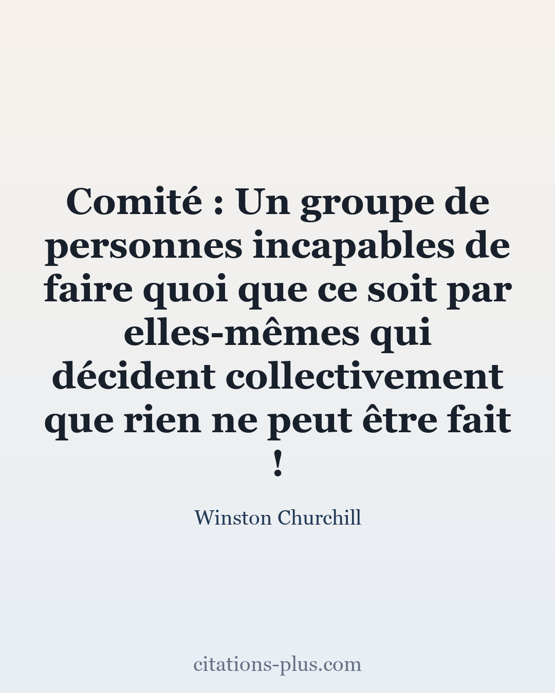 Carte Premium clair — Winston Churchill