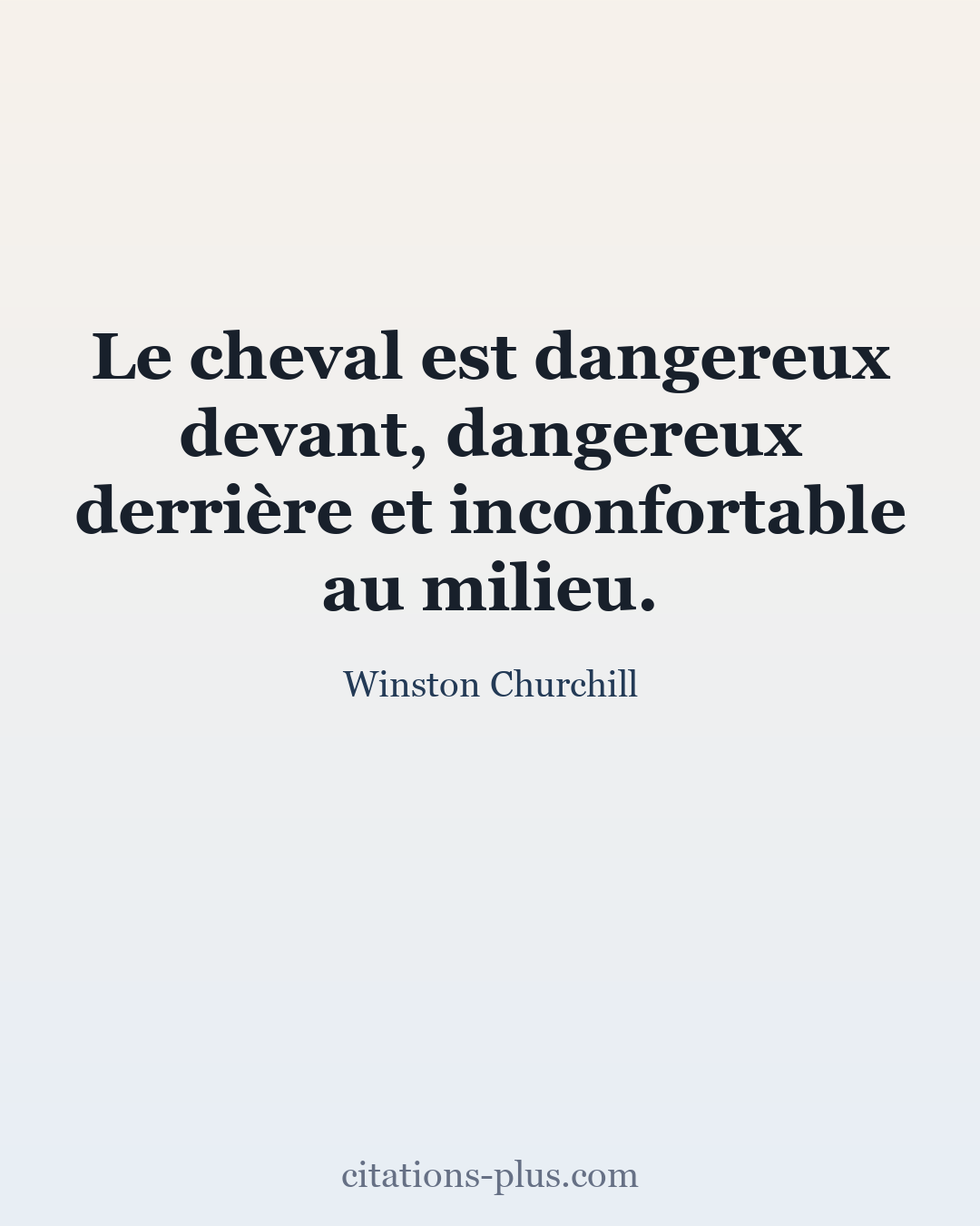 Carte Premium clair — Winston Churchill