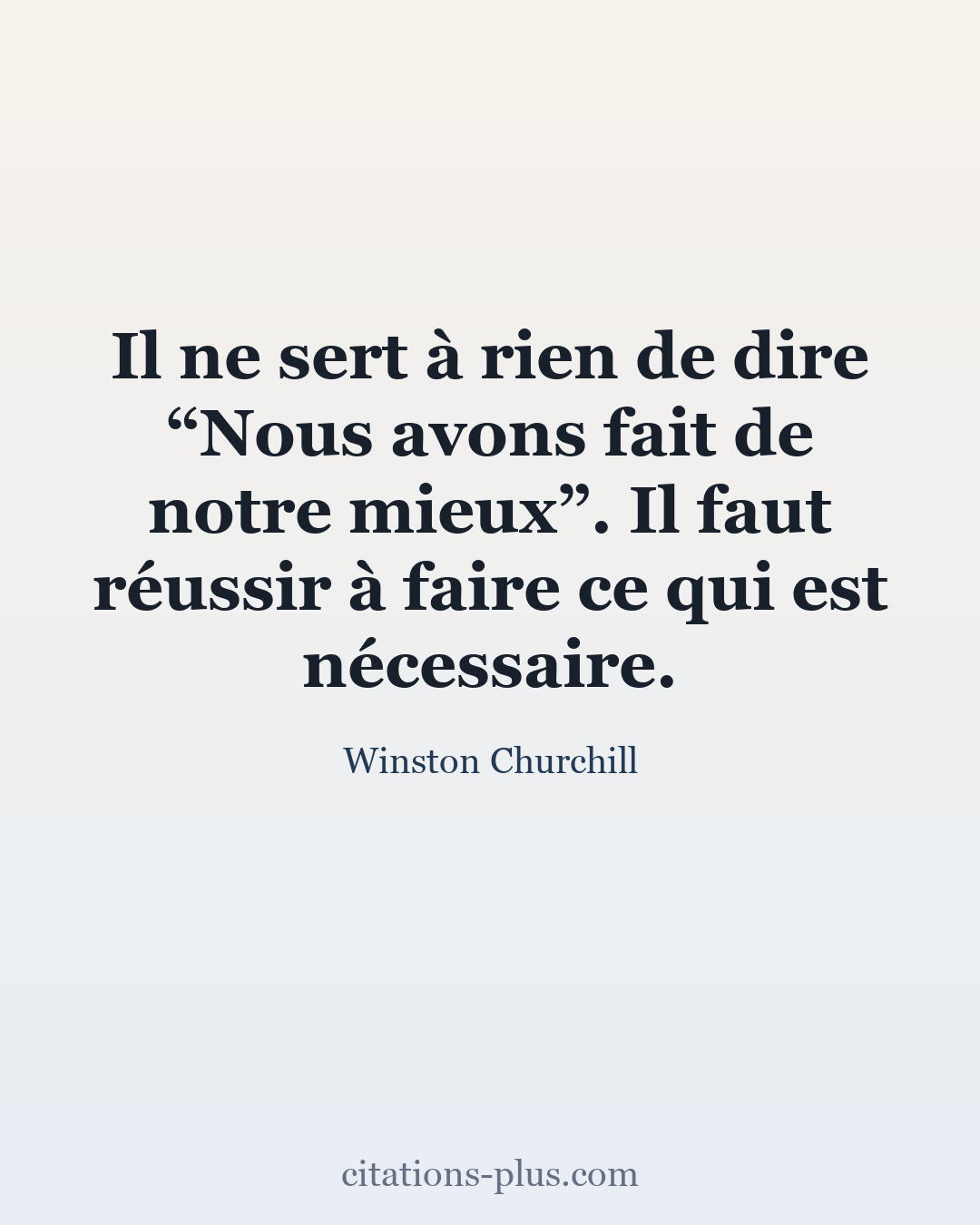 Carte Premium clair — Winston Churchill