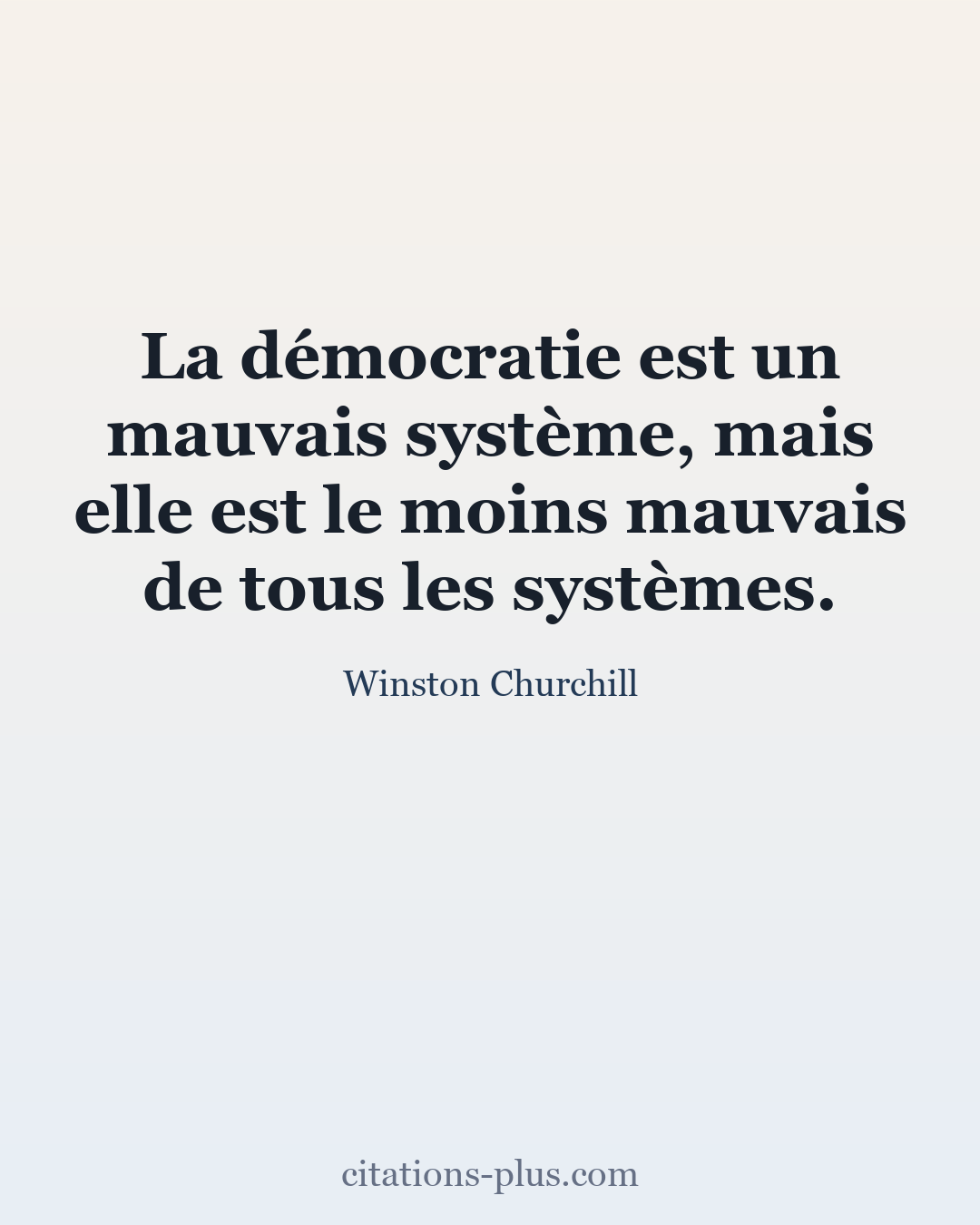 Carte Premium clair — Winston Churchill