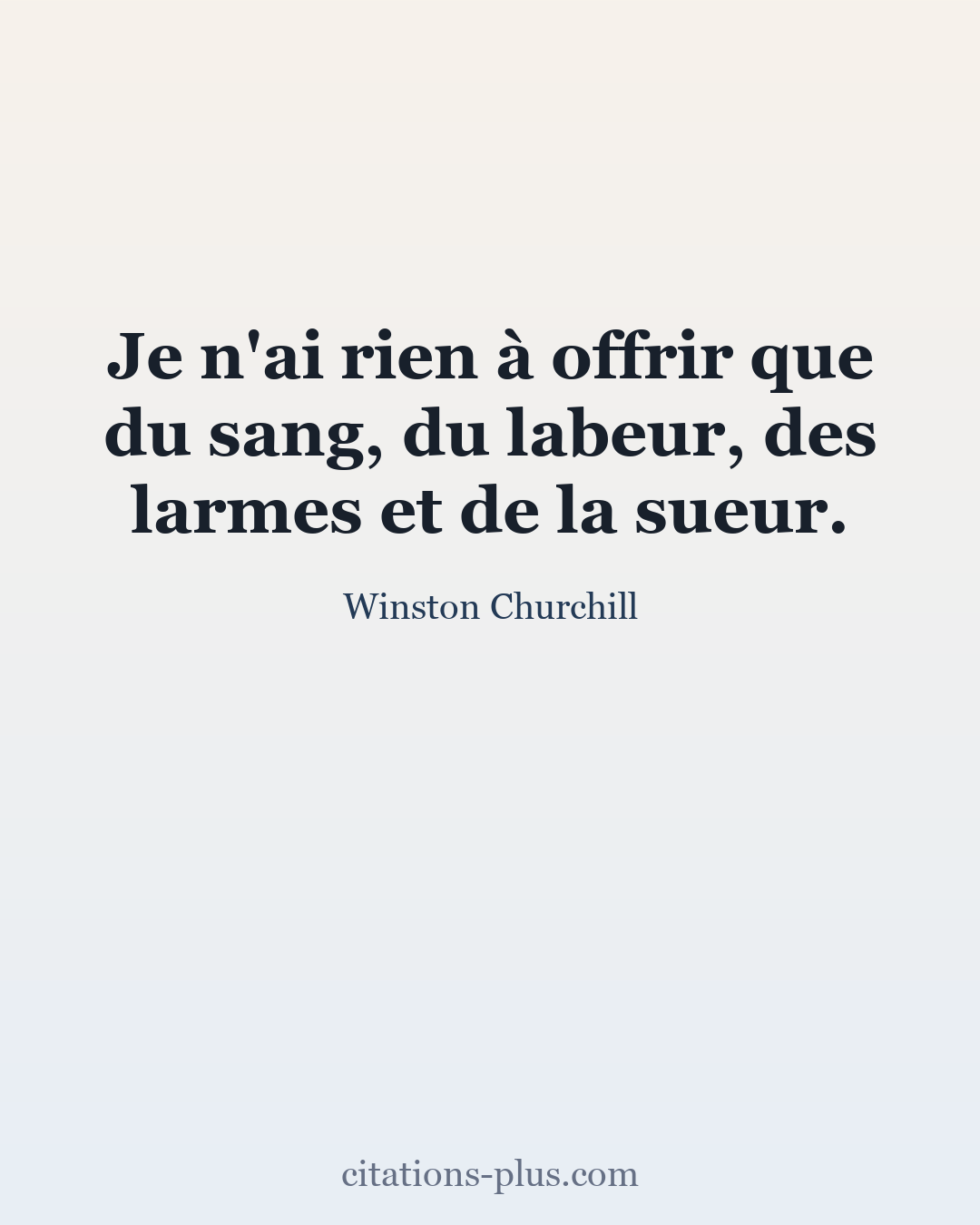 Carte Premium clair — Winston Churchill