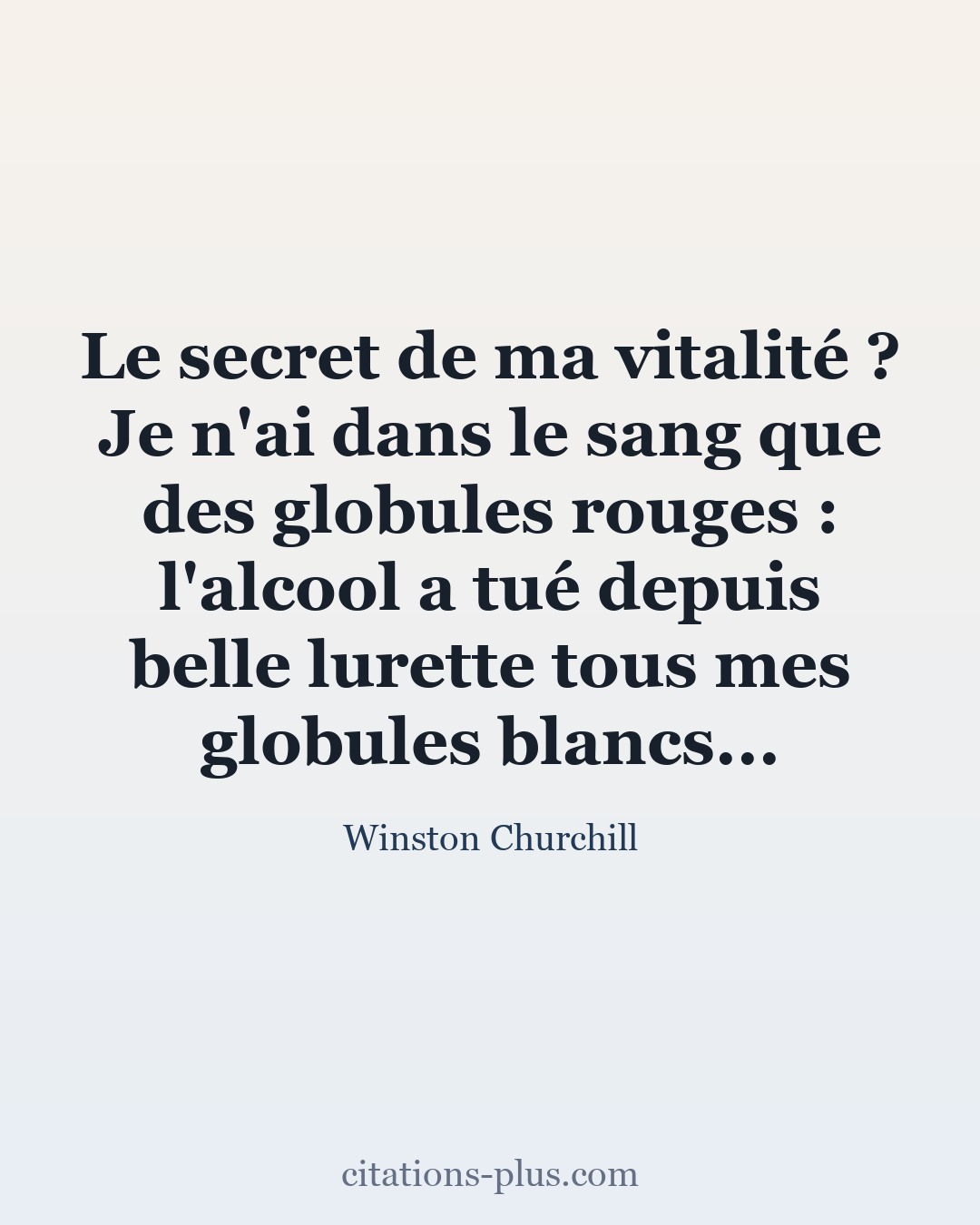 Carte Premium clair — Winston Churchill