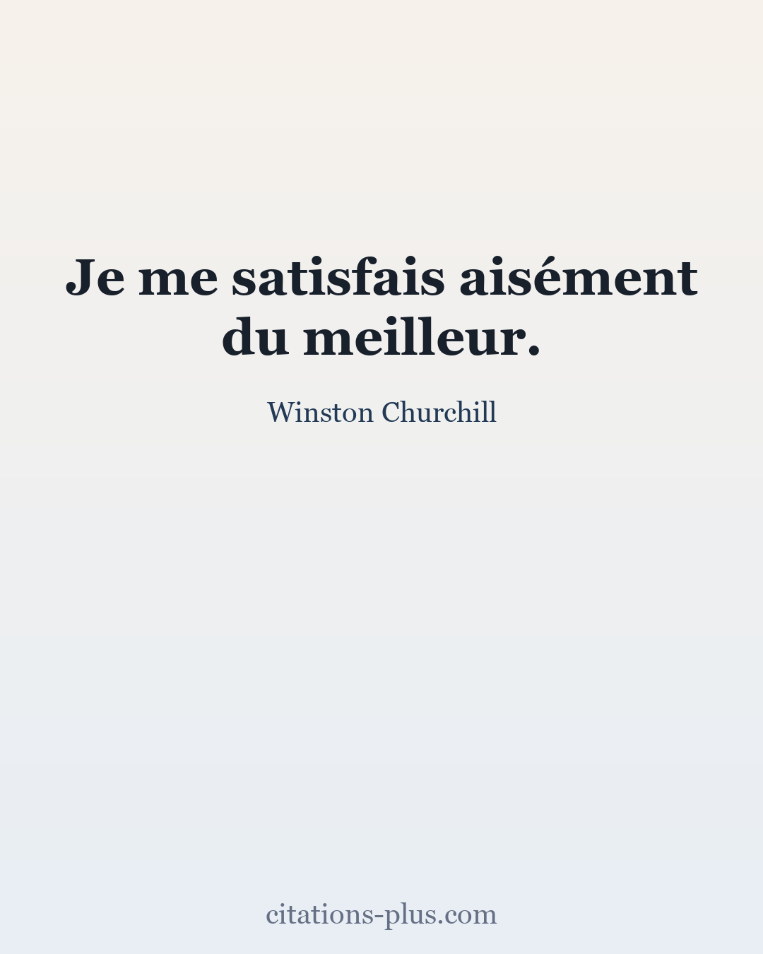 Carte Premium clair — Winston Churchill