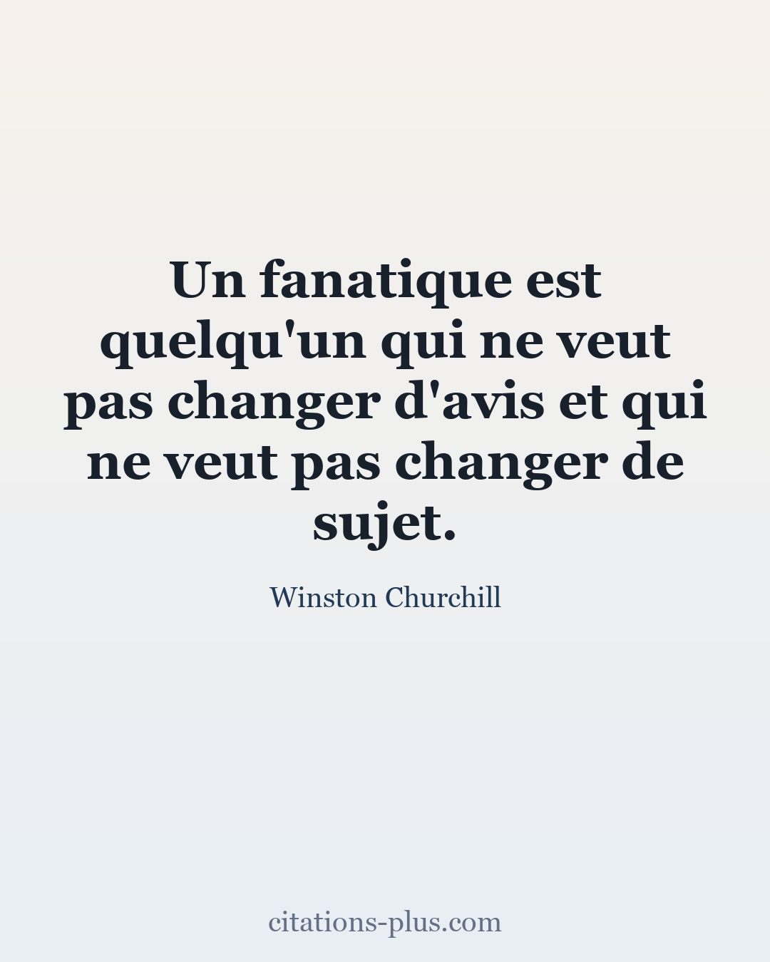 Carte Premium clair — Winston Churchill