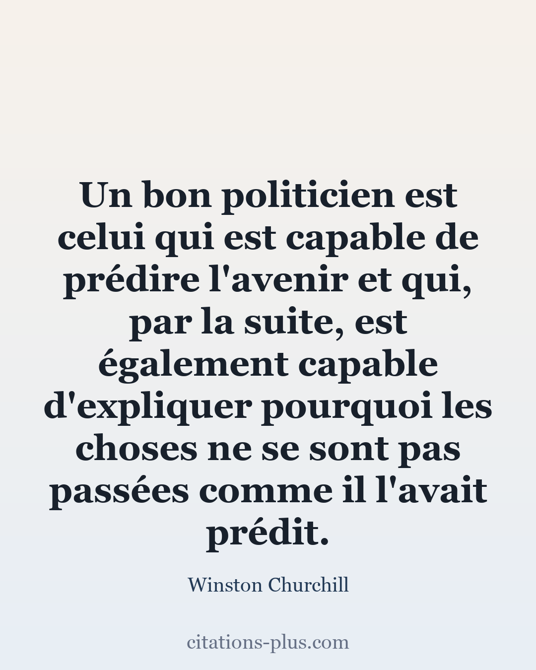 Carte Premium clair — Winston Churchill