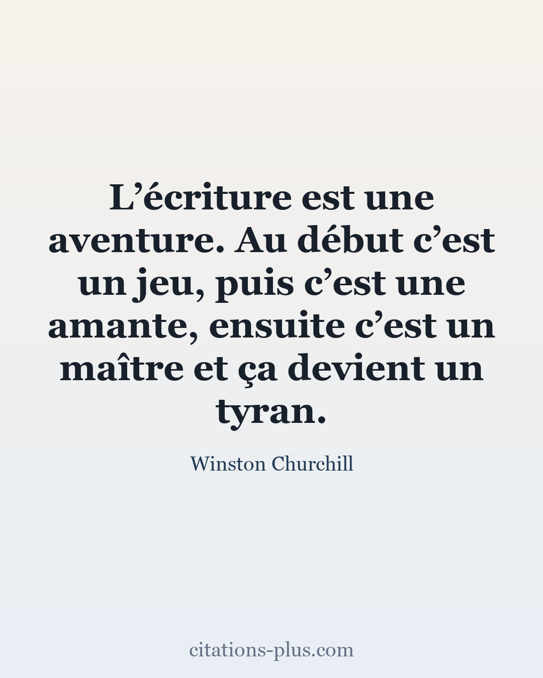 Carte Premium clair — Winston Churchill