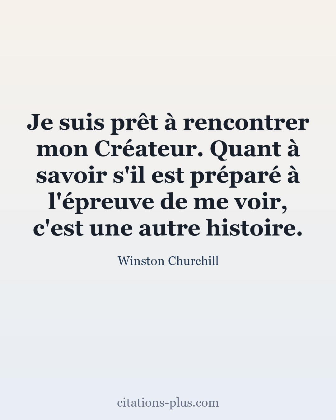Carte Premium clair — Winston Churchill