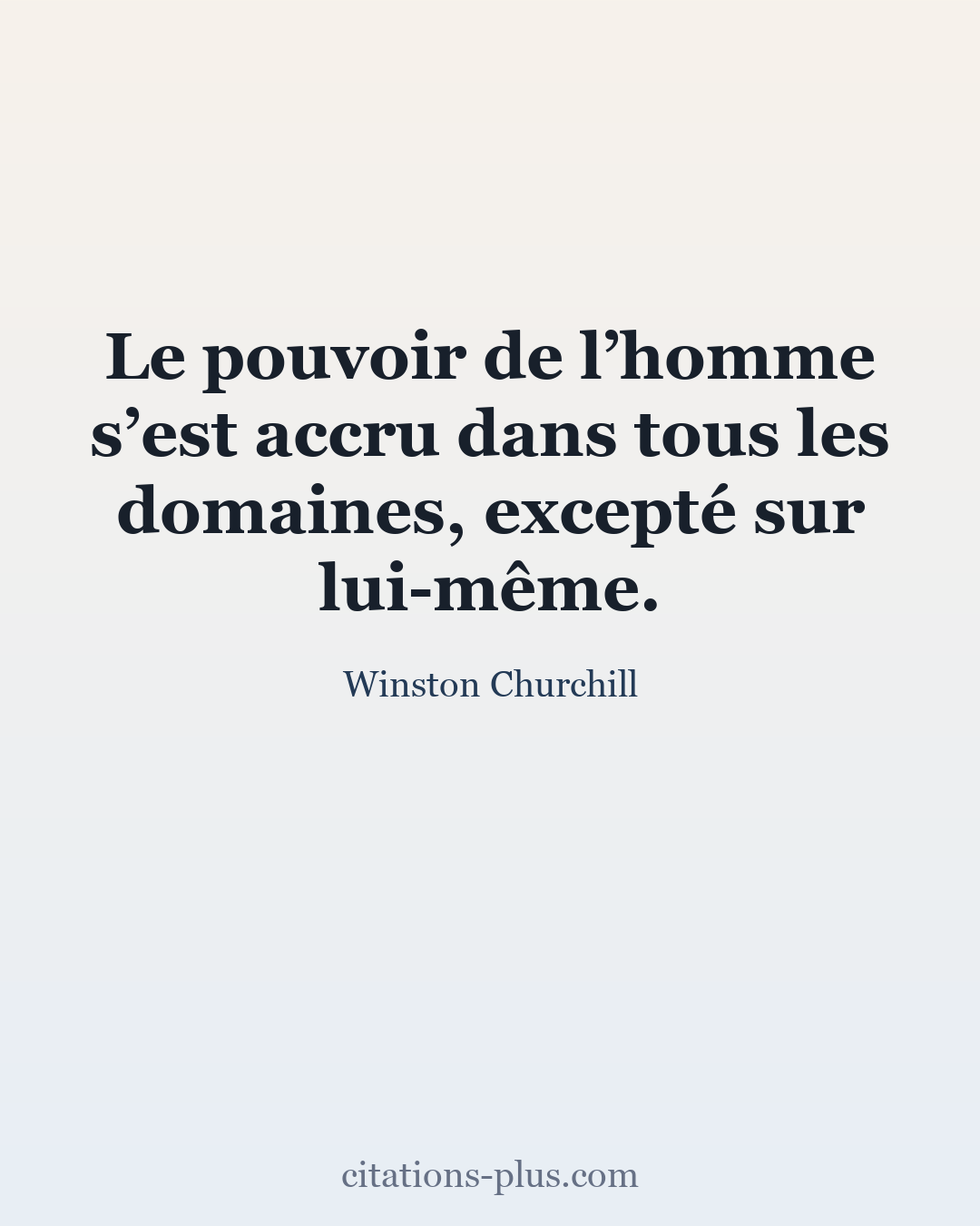 Carte Premium clair — Winston Churchill