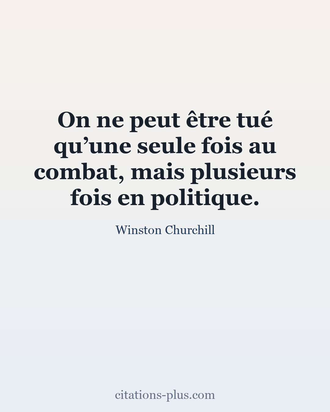 Carte Premium clair — Winston Churchill