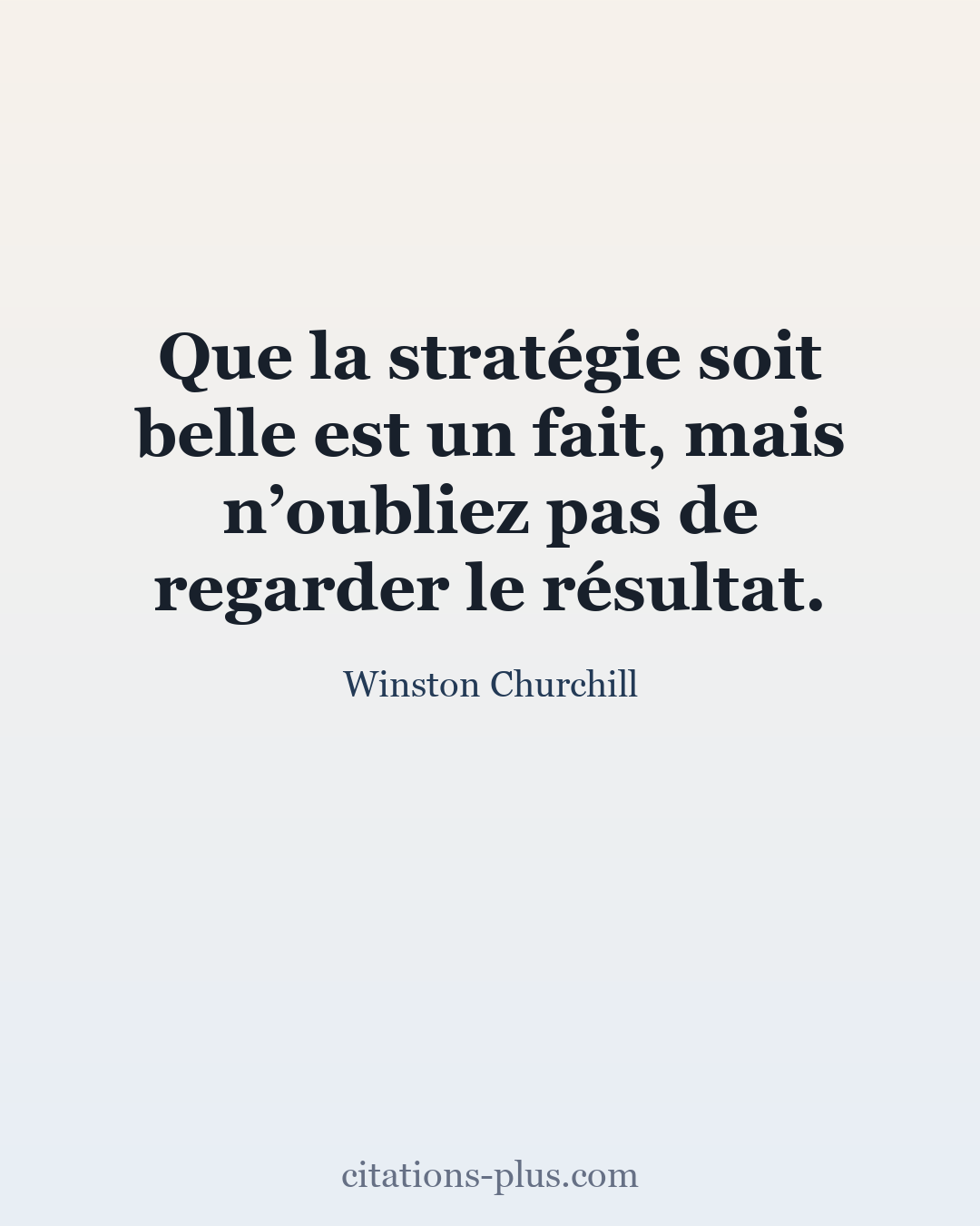 Carte Premium clair — Winston Churchill
