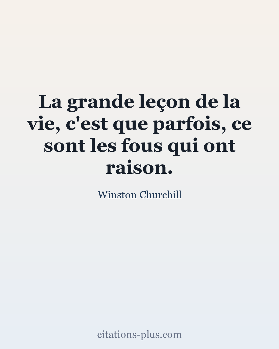 Carte Premium clair — Winston Churchill