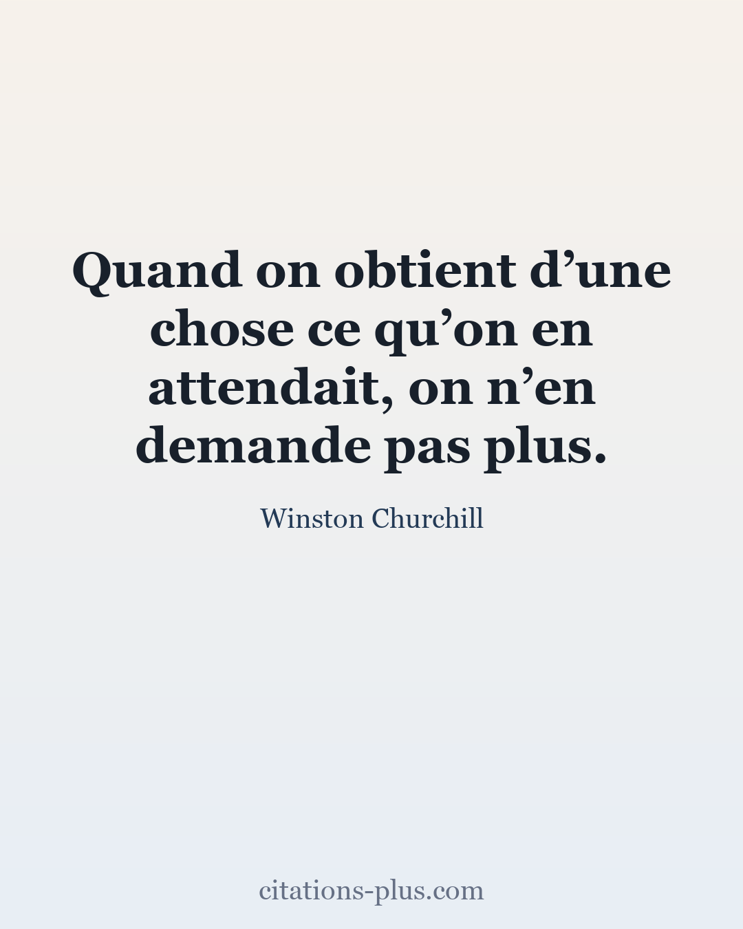 Carte Premium clair — Winston Churchill