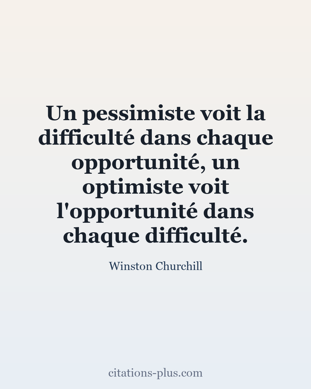 Carte Premium clair — Winston Churchill