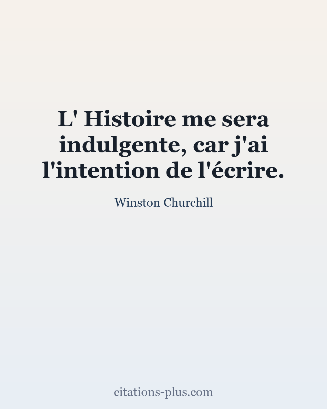 Carte Premium clair — Winston Churchill