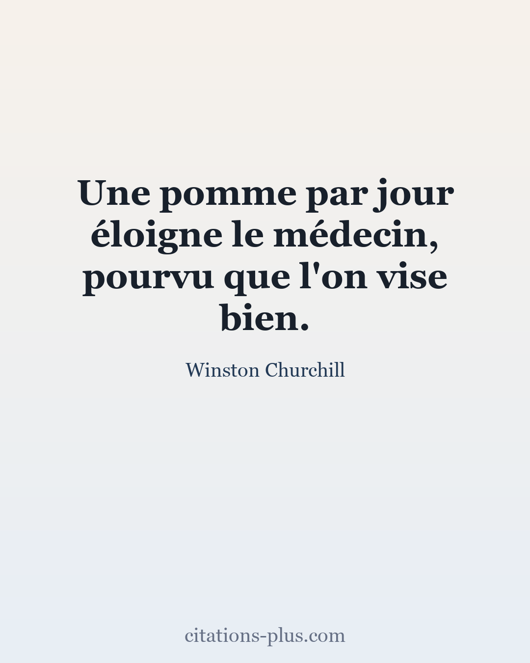 Carte Premium clair — Winston Churchill