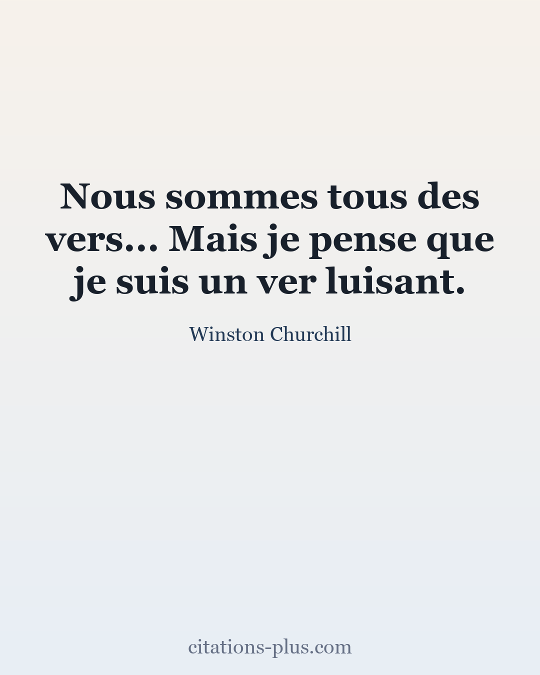 Carte Premium clair — Winston Churchill