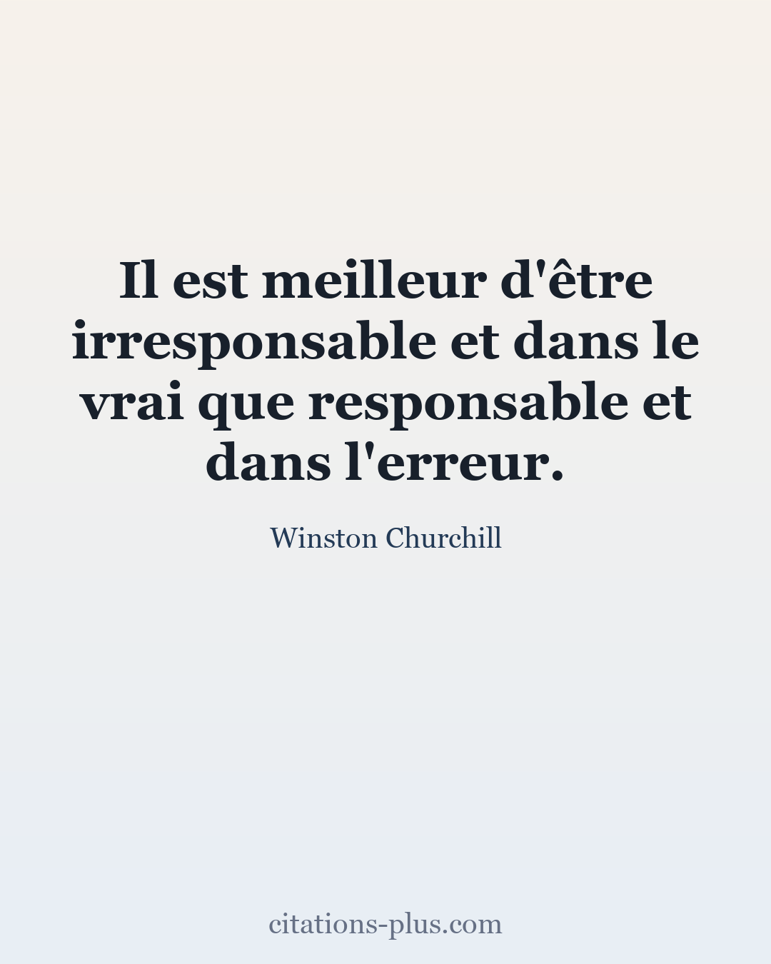 Carte Premium clair — Winston Churchill