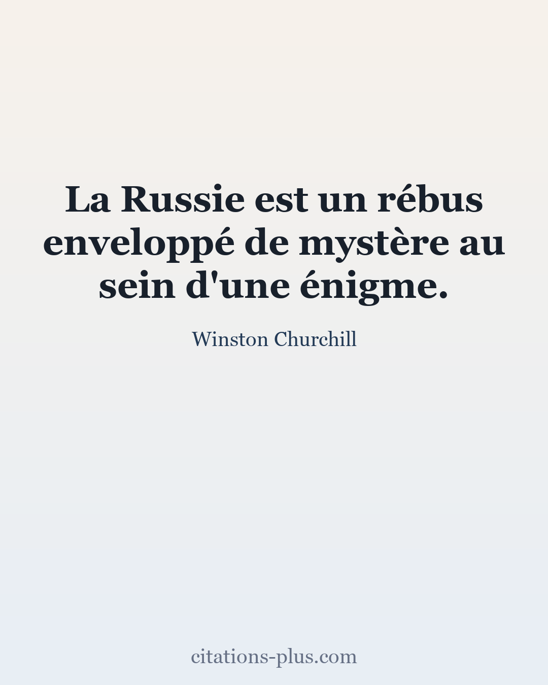Carte Premium clair — Winston Churchill