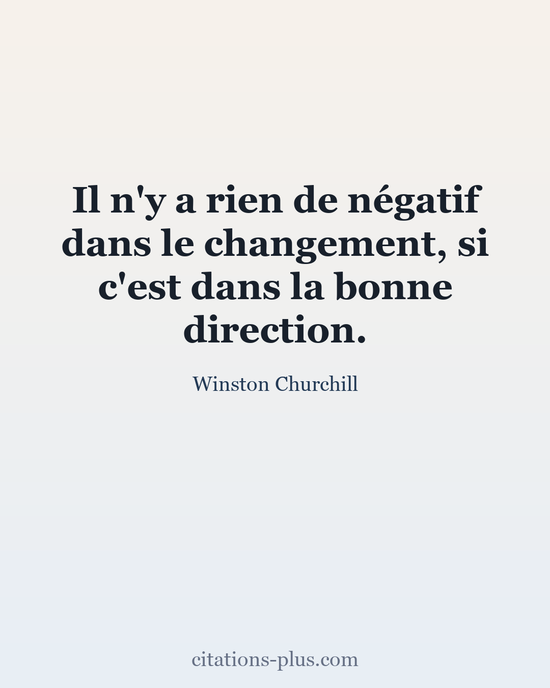 Carte Premium clair — Winston Churchill