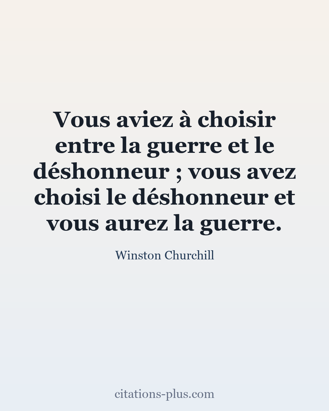 Carte Premium clair — Winston Churchill