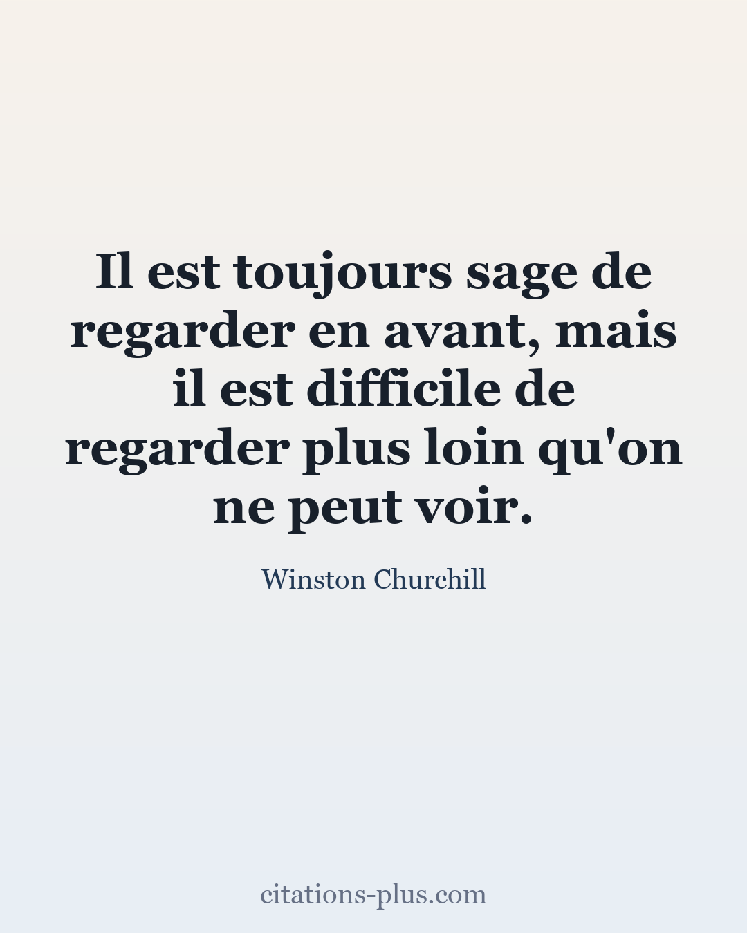 Carte Premium clair — Winston Churchill