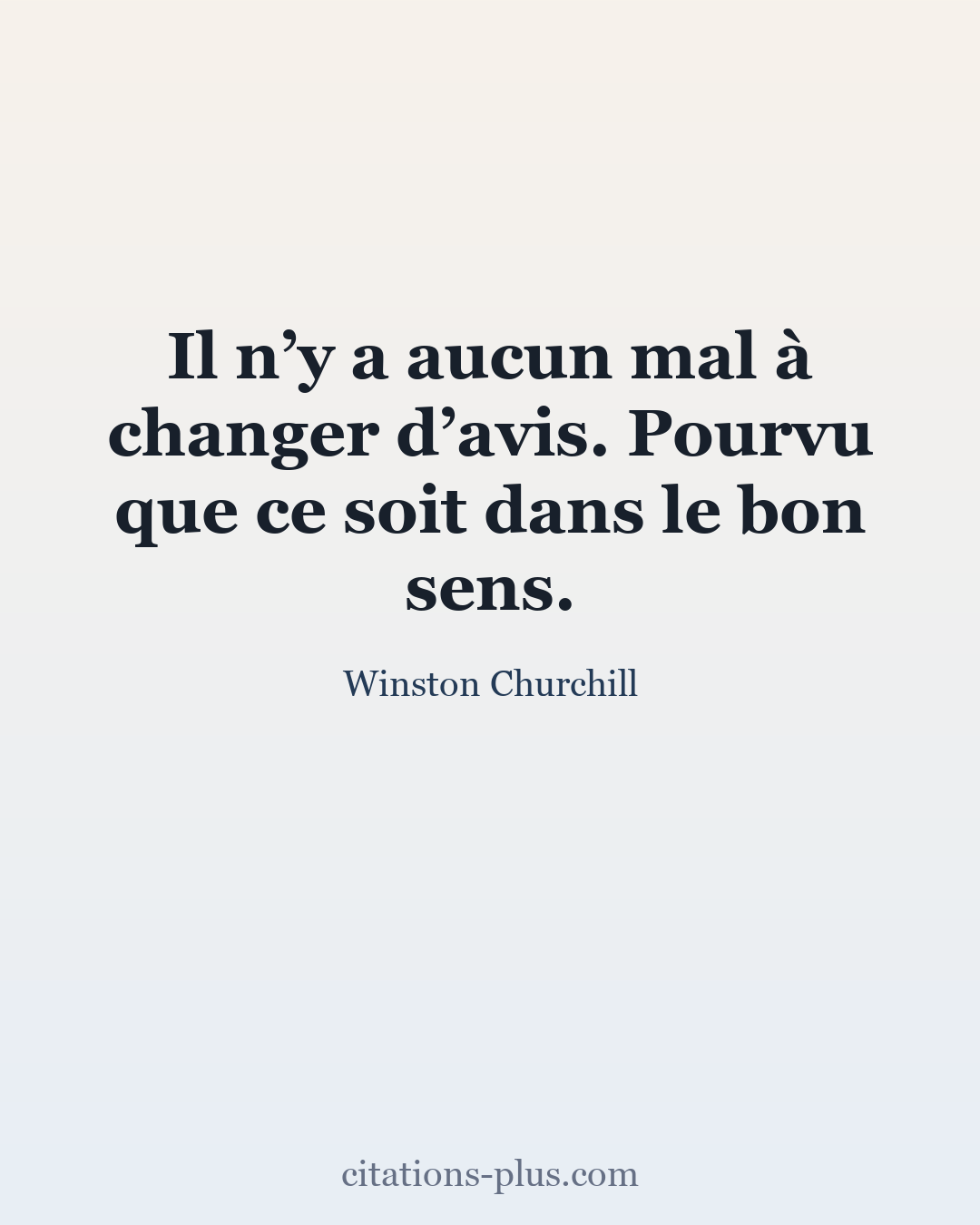 Carte Premium clair — Winston Churchill