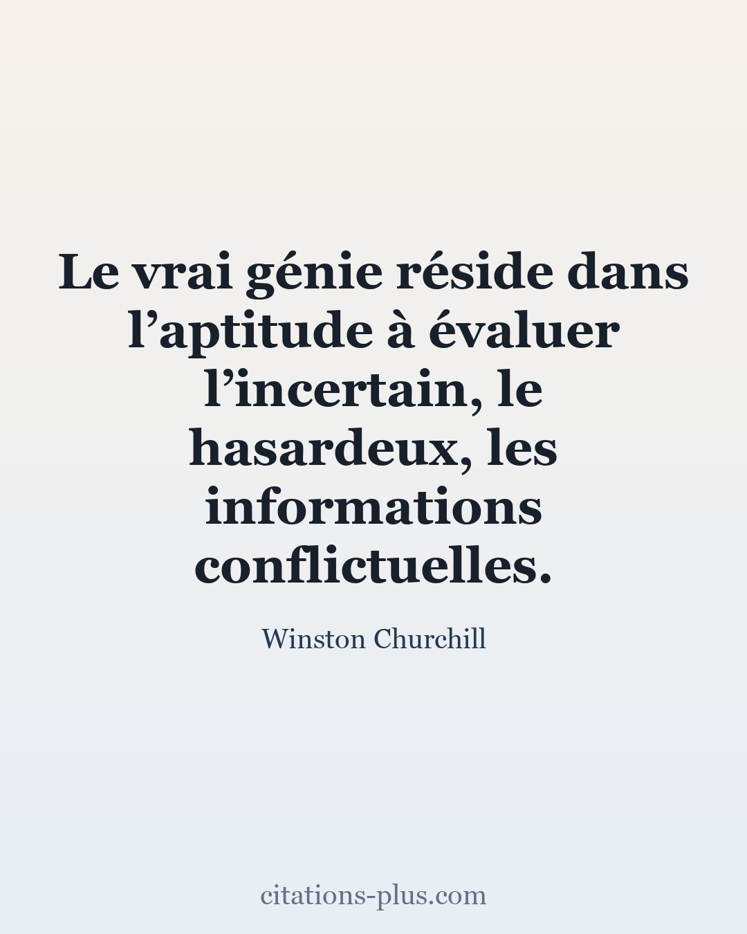 Carte Premium clair — Winston Churchill