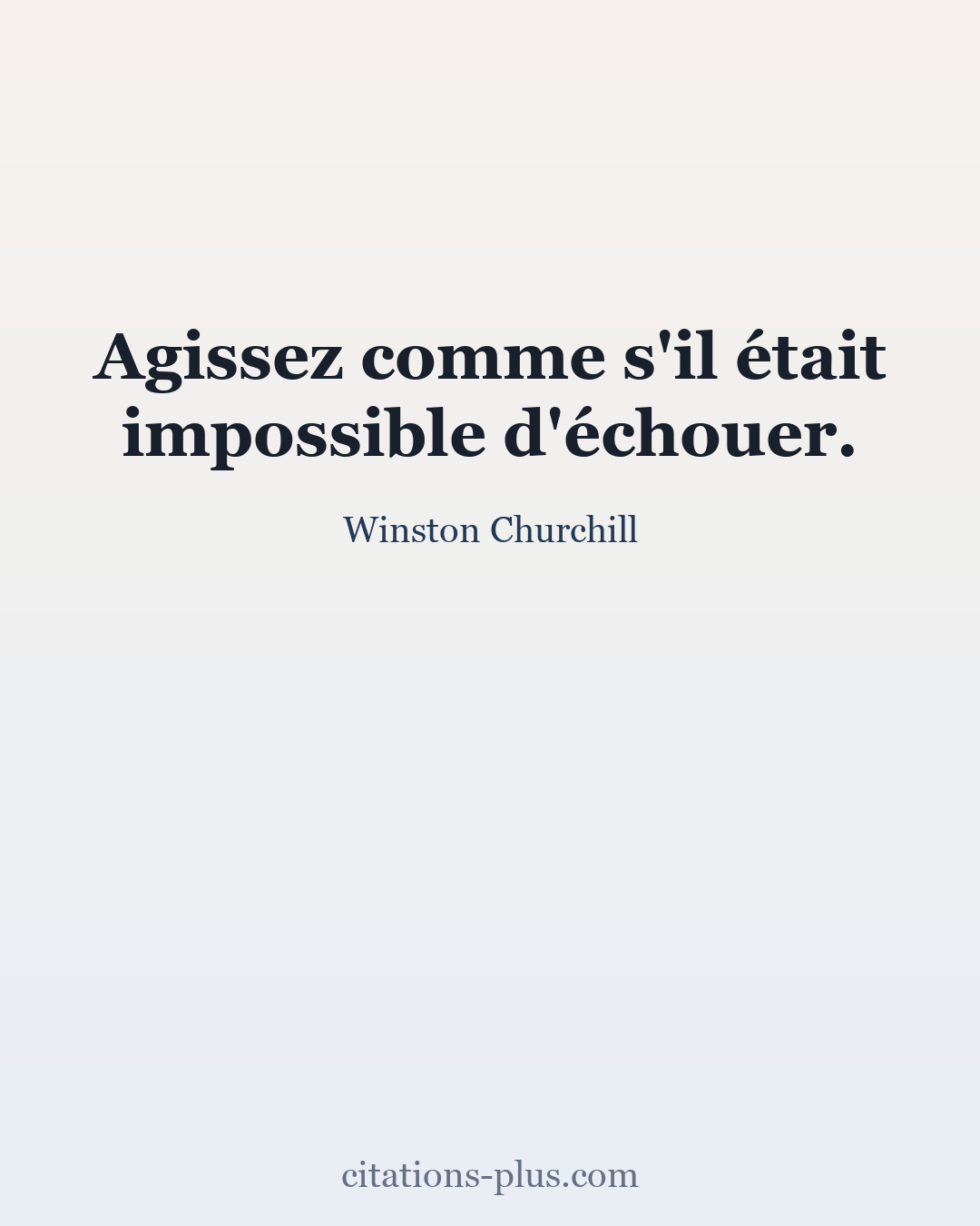 Carte Premium clair — Winston Churchill