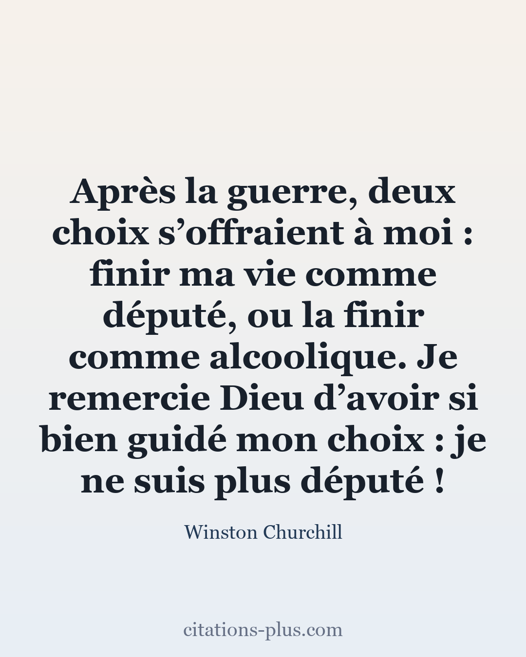 Carte Premium clair — Winston Churchill