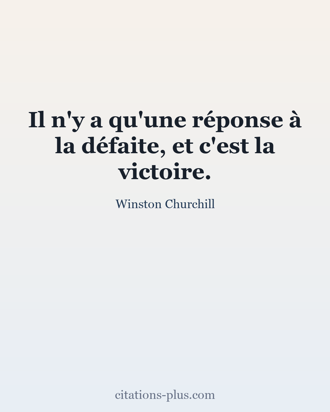 Carte Premium clair — Winston Churchill