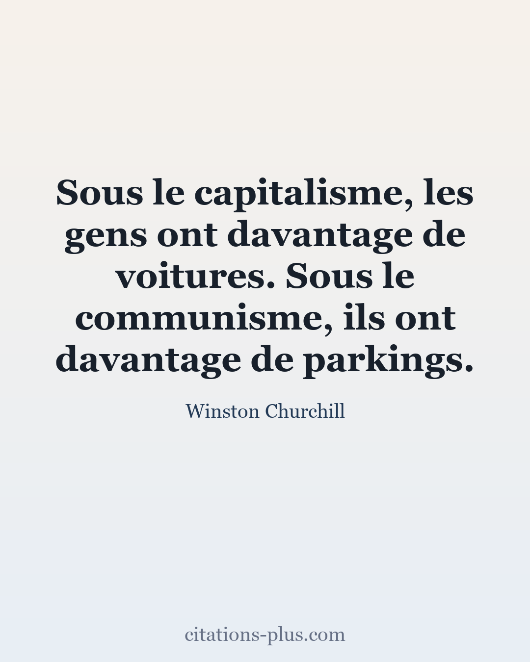 Carte Premium clair — Winston Churchill