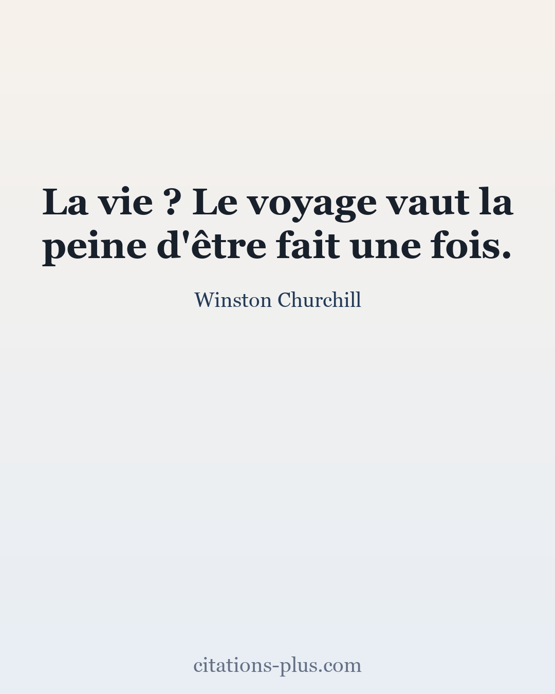 Carte Premium clair — Winston Churchill