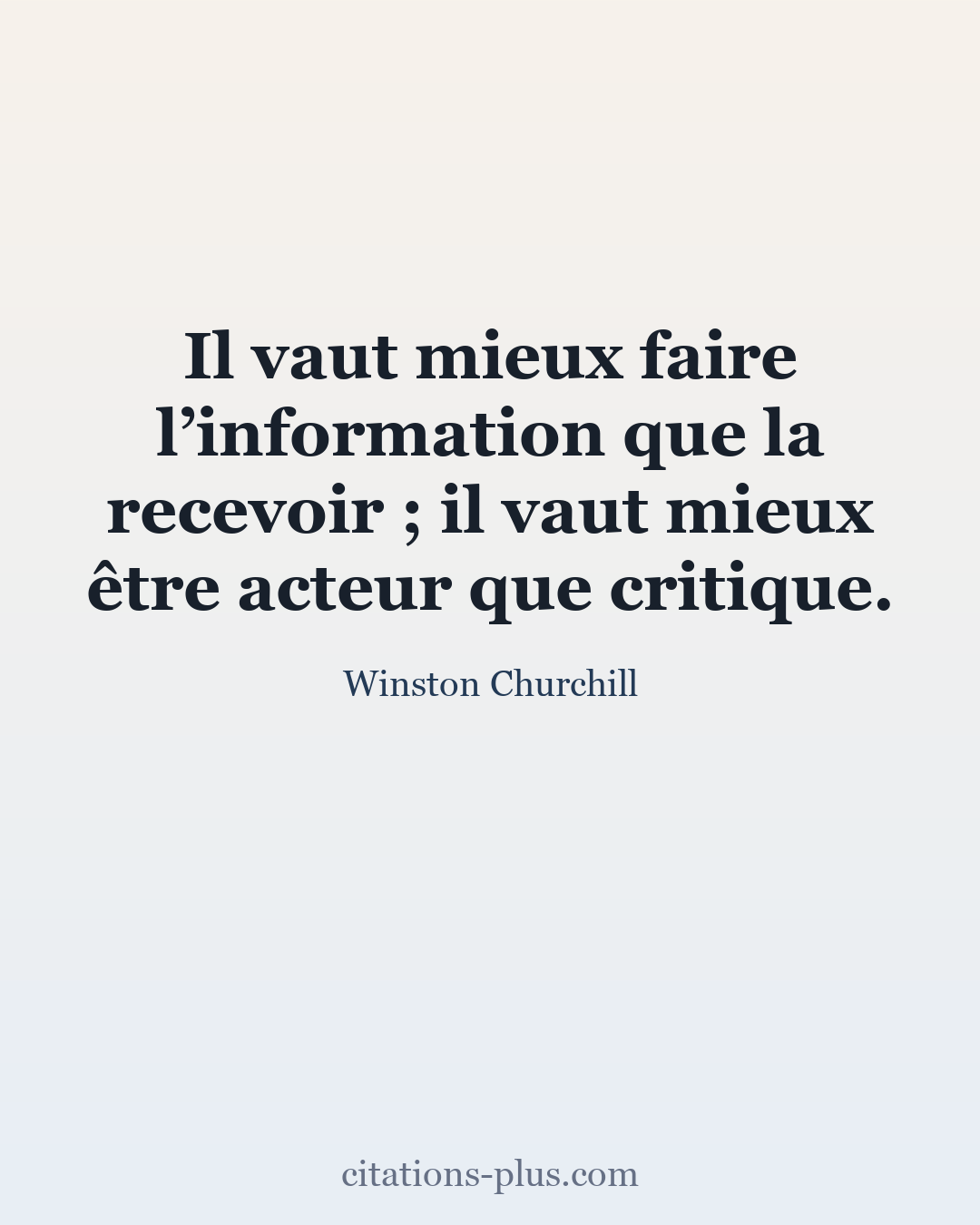 Carte Premium clair — Winston Churchill