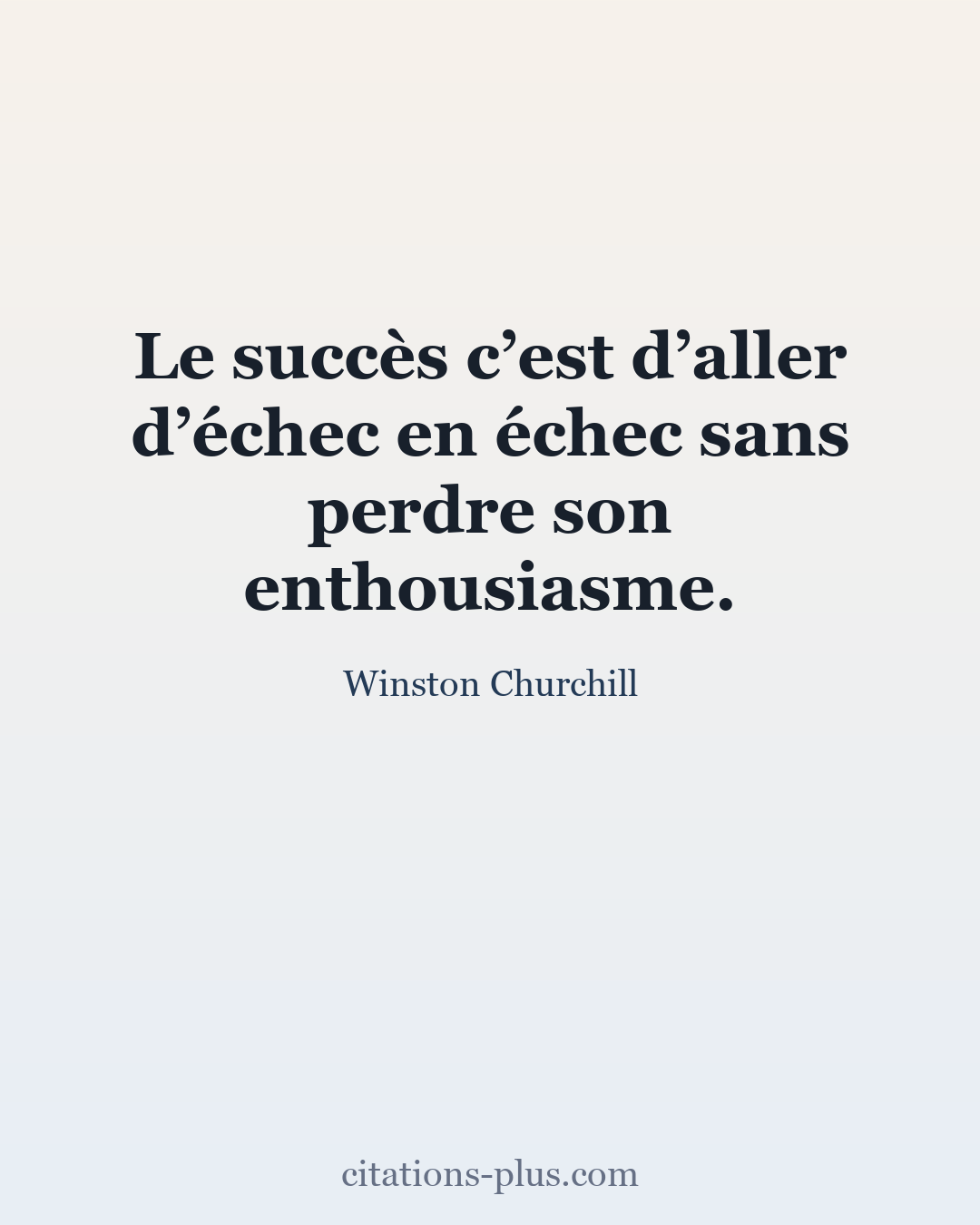 Carte Premium clair — Winston Churchill