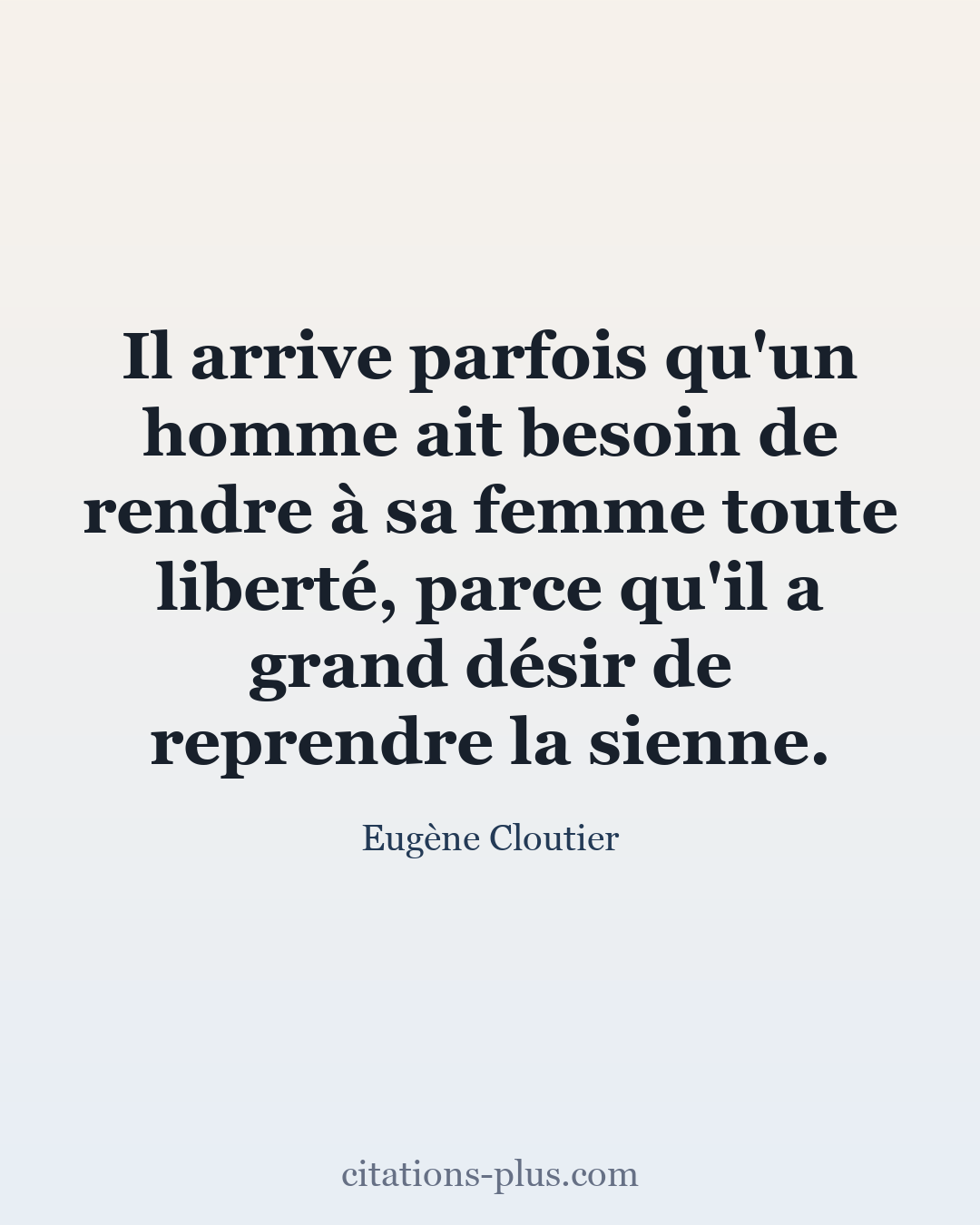 Carte Premium clair — Eugène Cloutier