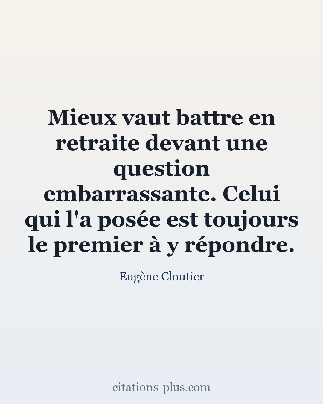 Carte Premium clair — Eugène Cloutier